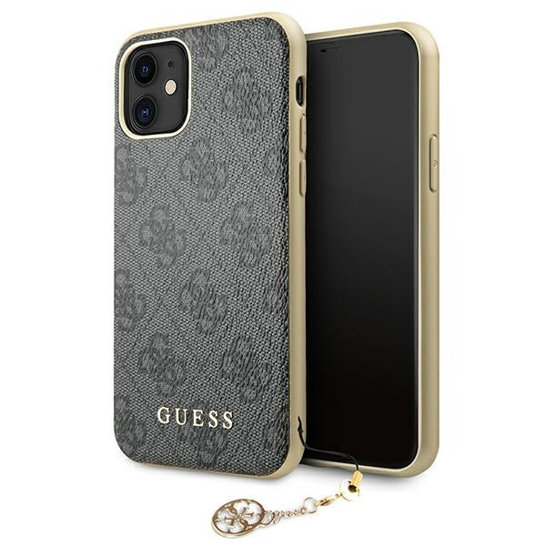 Guess 4G Charms dėklas iPhone 11 / XR – pilkas -- iPhone 11