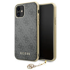 Guess 4G Charms dėklas iPhone 11 / XR – pilkas -- iPhone 11