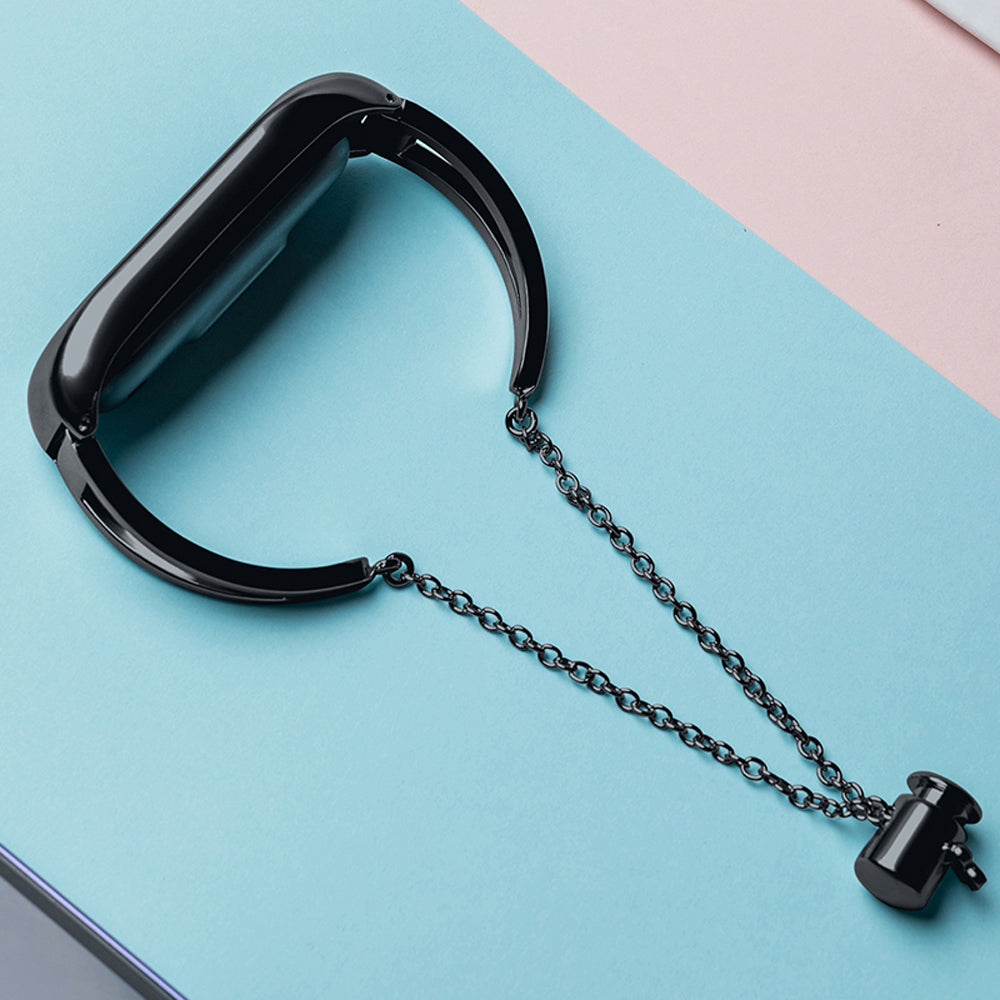 Metalinė apyrankė Xiaomi Mi Band 3 / 4 / 5 / 6 - juoda -- Xiaomi Mi Band 3/4/5/6