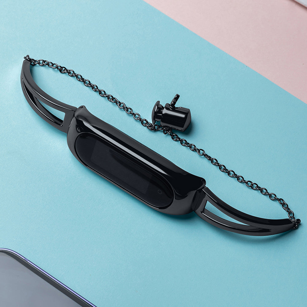 Metalinė apyrankė Xiaomi Mi Band 3 / 4 / 5 / 6 - juoda -- Xiaomi Mi Band 3/4/5/6