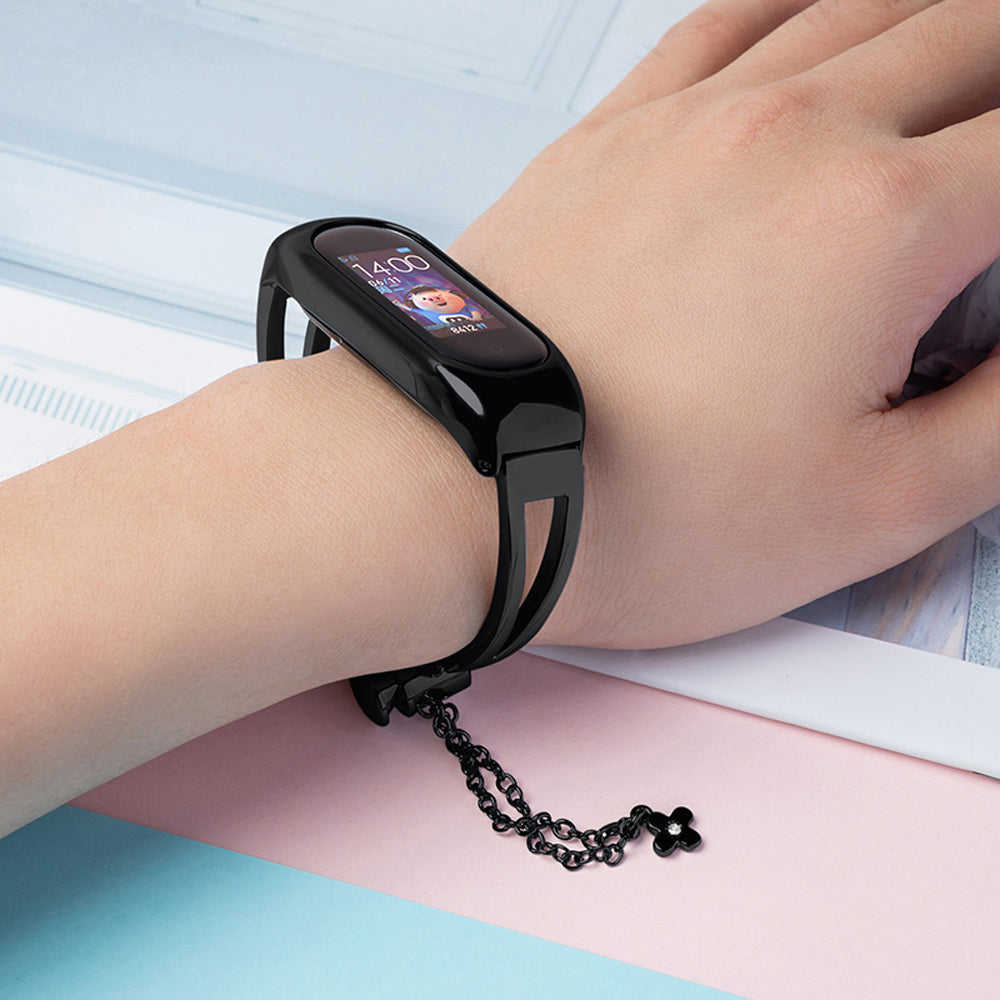 Metalinė apyrankė Xiaomi Mi Band 3 / 4 / 5 / 6 - juoda -- Xiaomi Mi Band 3/4/5/6