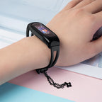Metalinė apyrankė Xiaomi Mi Band 3 / 4 / 5 / 6 - juoda -- Xiaomi Mi Band 3/4/5/6