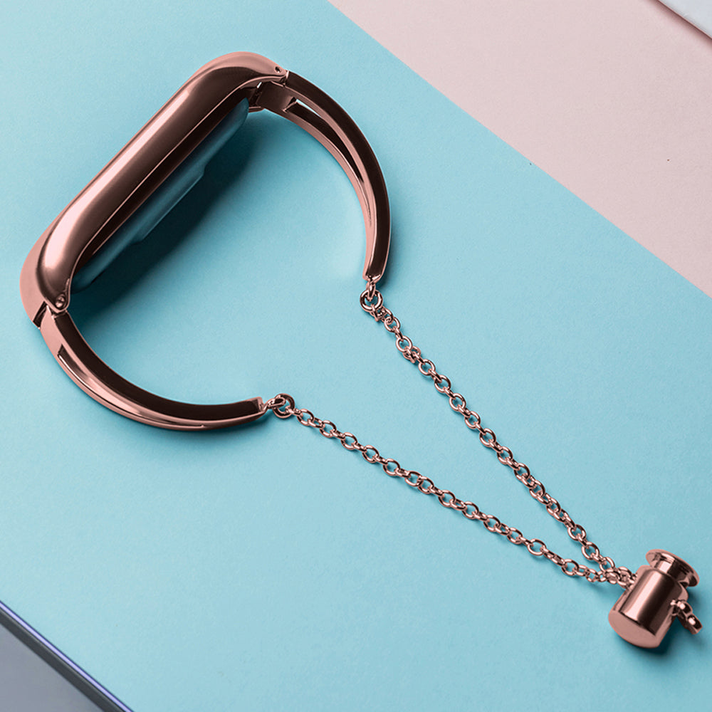 Metalinė apyrankė Xiaomi Mi Band 3 / 4 / 5 / 6 - rožinė -- Xiaomi Mi Band 3/4/5/6