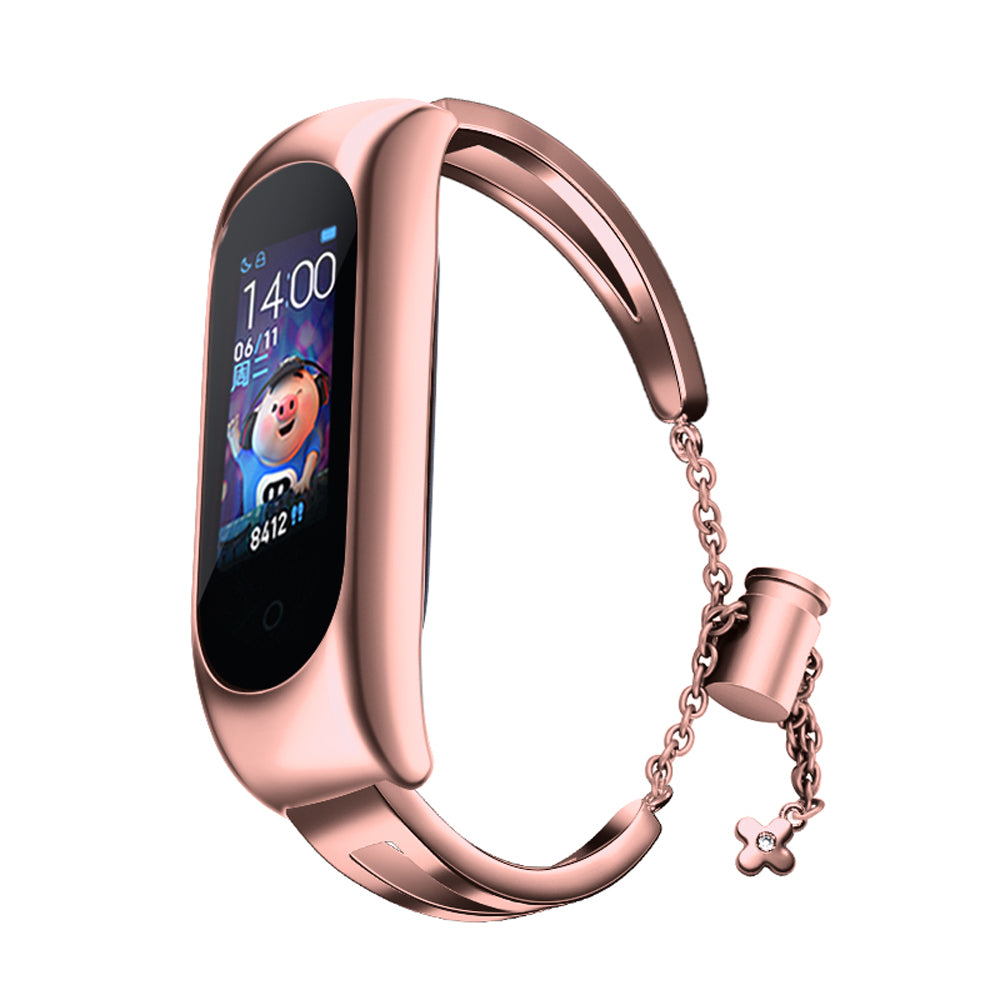 Metalinė apyrankė Xiaomi Mi Band 3 / 4 / 5 / 6 - rožinė -- Xiaomi Mi Band 3/4/5/6
