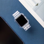 Silikoninis dirželis su dėklu Strap Light Set, skirtas Apple Watch 44mm - Juodas -- Apple Watch