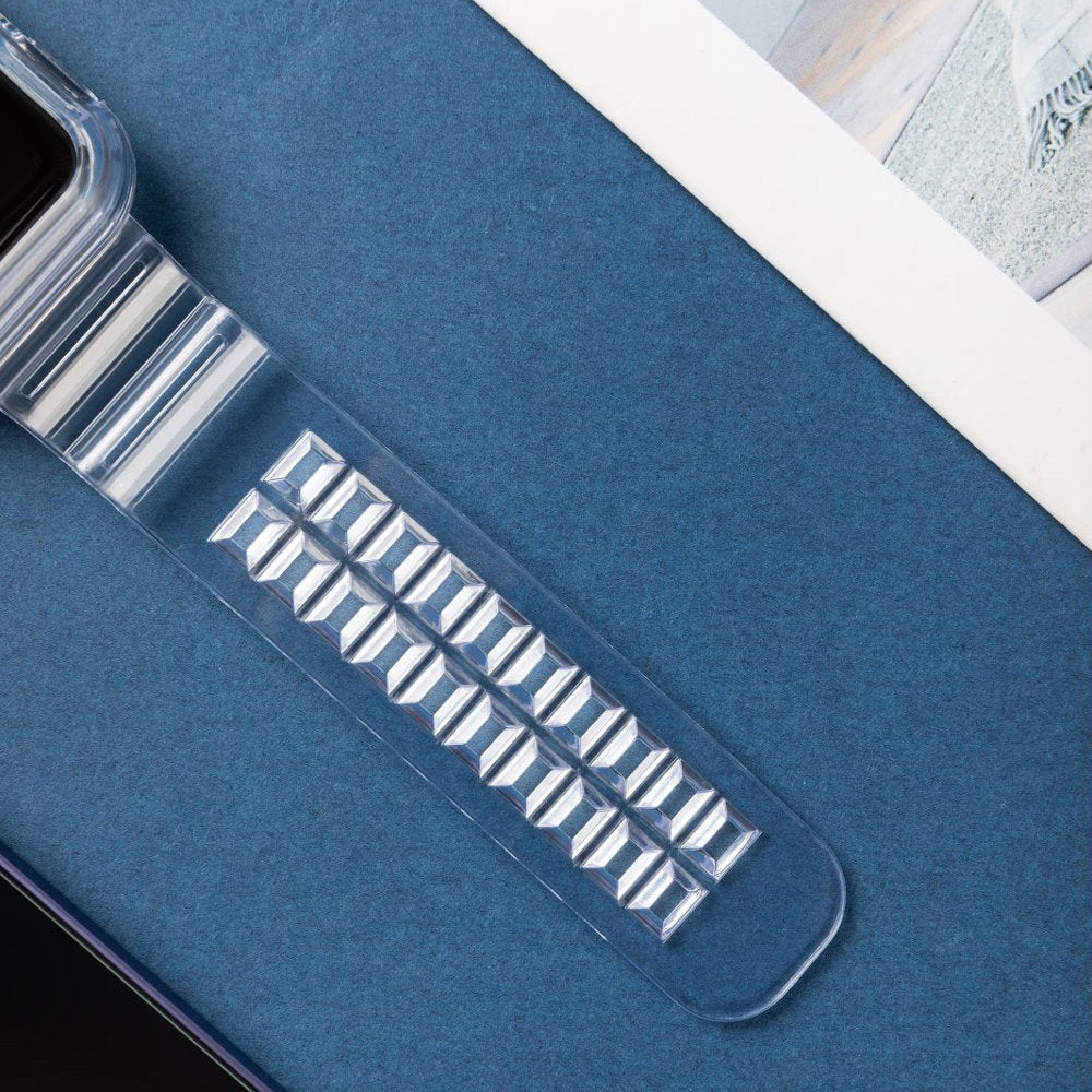 Silikoninis dirželis su dėklu Strap Light Set, skirtas Apple Watch 44mm - Mėlynas -- Apple Watch