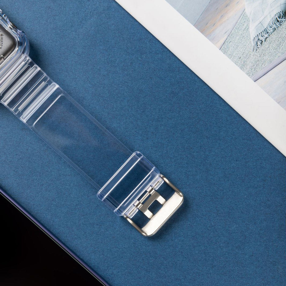Silikoninis dirželis su dėklu Strap Light Set, skirtas Apple Watch 44mm - Violetinis -- Apple Watch