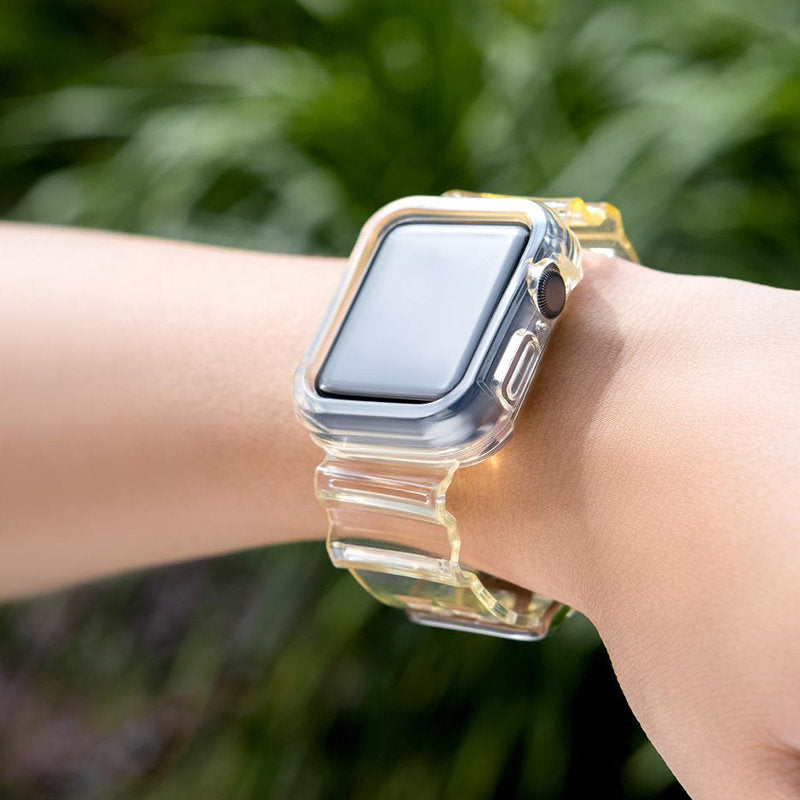 Silikoninis dirželis Strap Light Set, skirtas Apple Watch 42mm - geltonas -- Apple Watch