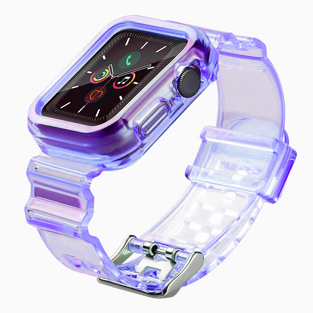 Silikoninis dirželis Strap Light Set, skirtas Apple Watch 40mm - violetinis -- Apple Watch