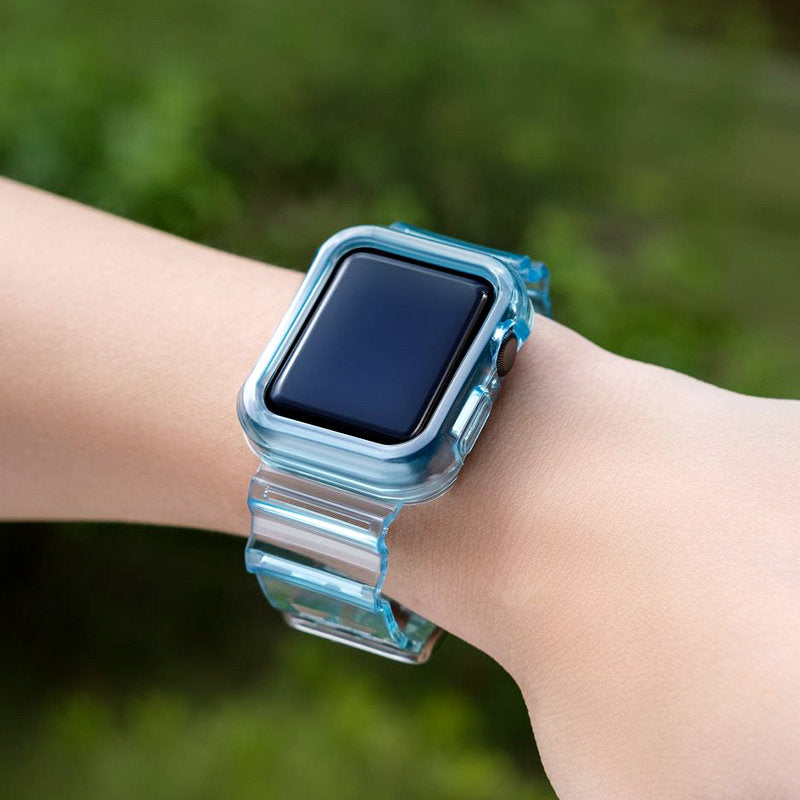 Silikoninis dirželis Strap Light Set, skirtas Apple Watch 38mm - mėlynas -- Apple Watch
