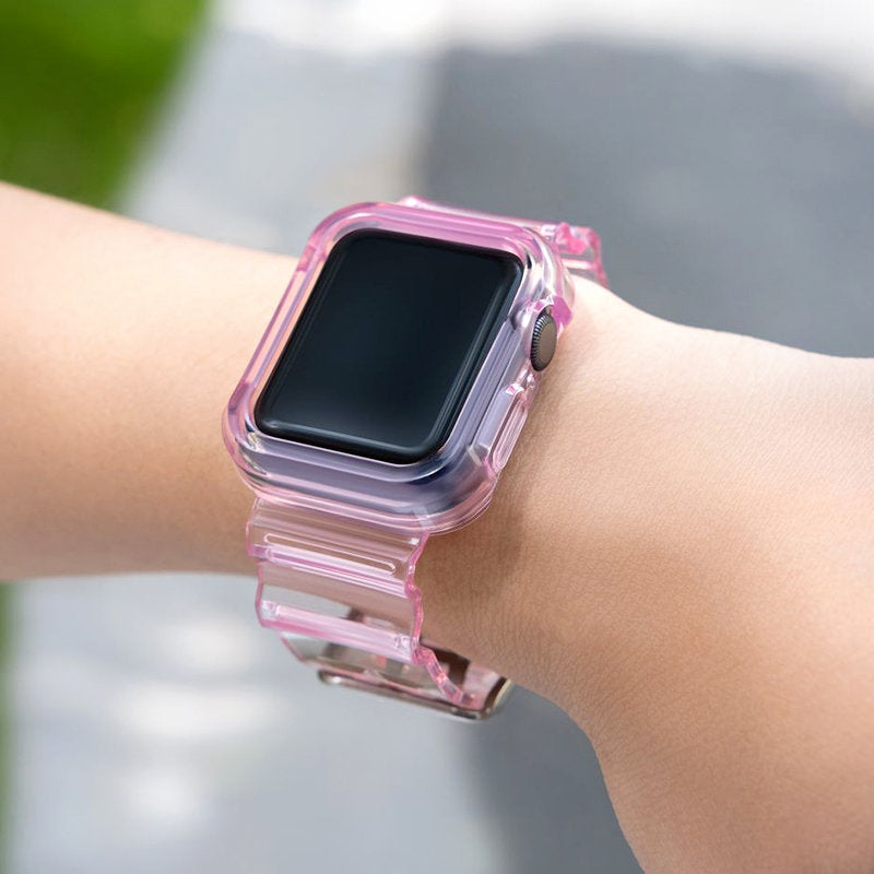 Silikoninis dirželis Strap Light Set, skirtas Apple Watch 38mm - raudonas -- Apple Watch