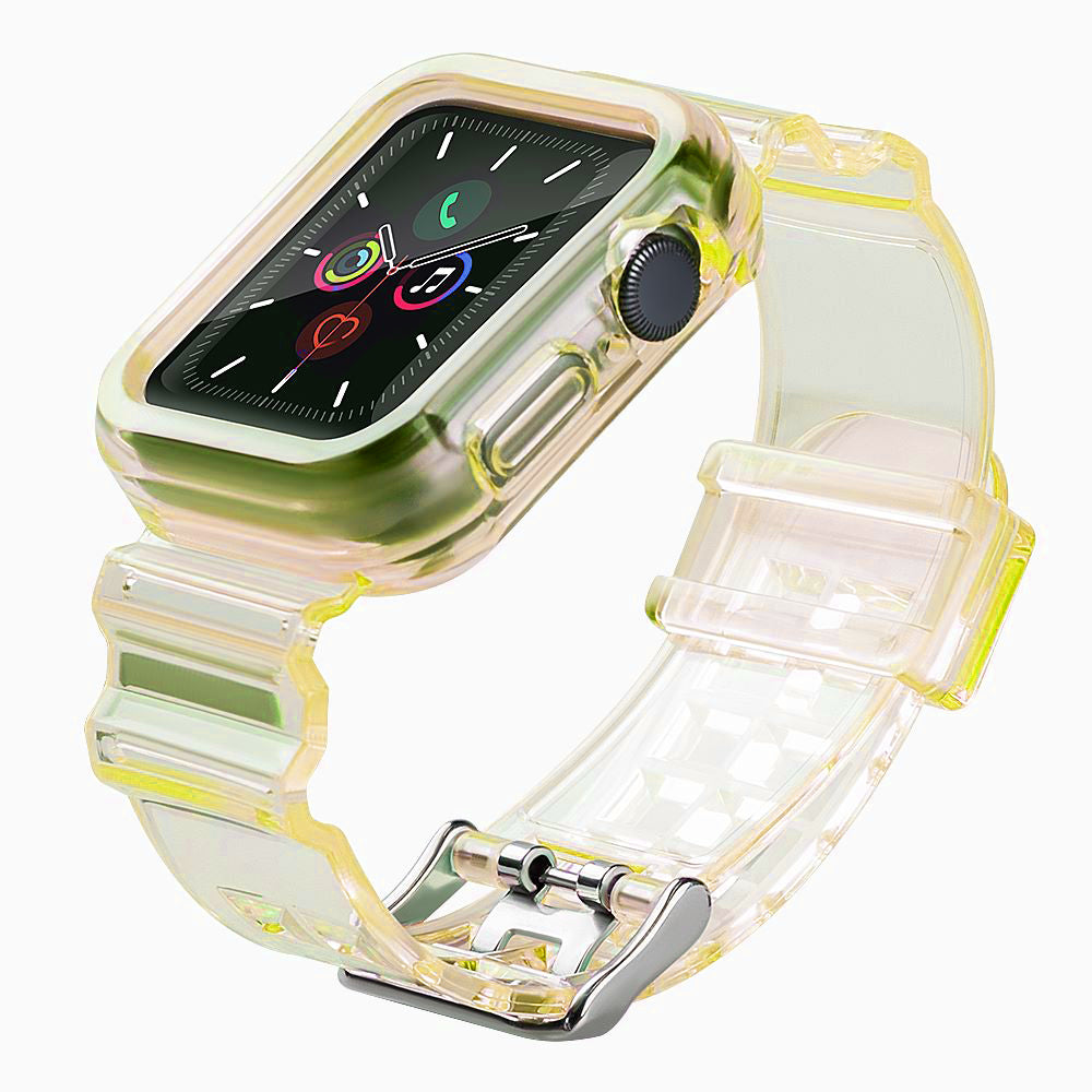 Silikoninis dirželis Strap Light Set, skirtas Apple Watch 38mm - geltonas -- Apple Watch