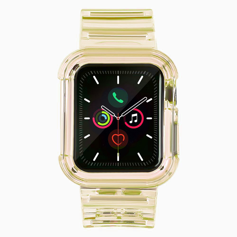 Silikoninis dirželis Strap Light Set, skirtas Apple Watch 38mm - geltonas -- Apple Watch