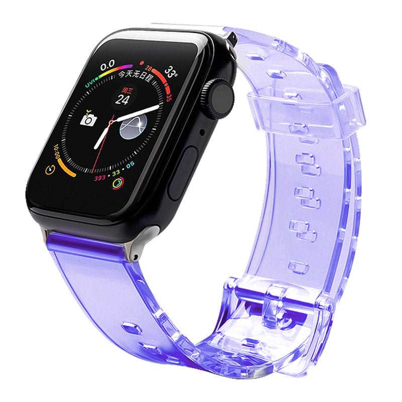 Silikoninė dirželio apyrankė Strap Light, skirta Apple Watch 42 / 44 mm - Violetinė -- Apple Watch