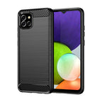 Carbon Case TPU dėklas Samsung Galaxy A03s – juodas -- Samsung Galaxy A03s