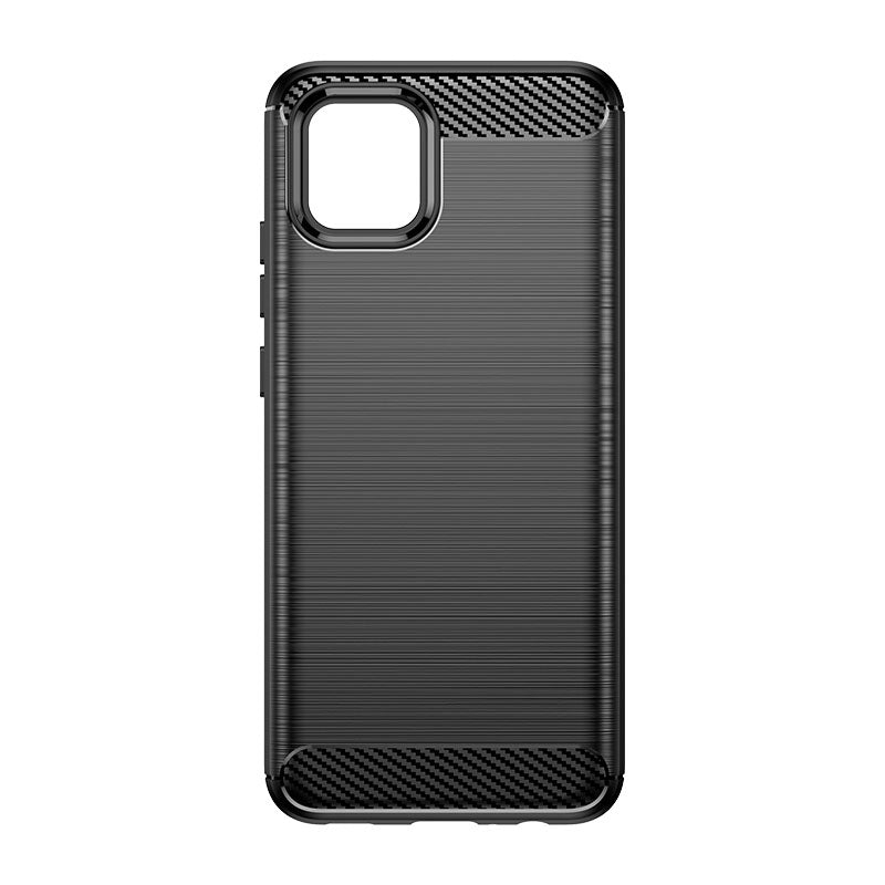 Carbon Case TPU dėklas Samsung Galaxy A03s – juodas -- Samsung Galaxy A03s