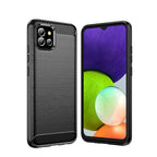 Carbon Case TPU dėklas Samsung Galaxy A03s – juodas -- Samsung Galaxy A03s