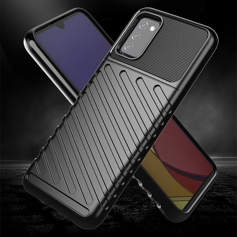Thunder Case TPU dėklas Samsung Galaxy A03s – juodas -- Samsung Galaxy A03s