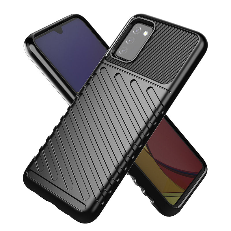 Thunder Case TPU dėklas Samsung Galaxy A03s – juodas -- Samsung Galaxy A03s