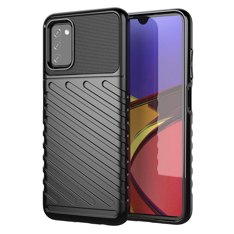Thunder Case TPU dėklas Samsung Galaxy A03s – juodas -- Samsung Galaxy A03s