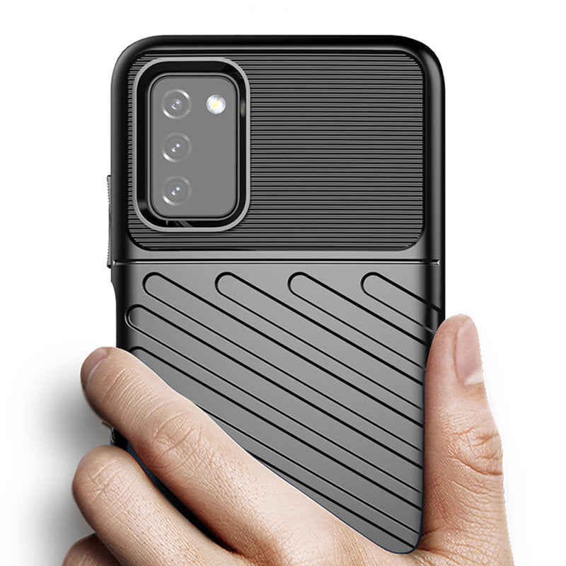 Thunder Case TPU dėklas Samsung Galaxy A03s – juodas -- Samsung Galaxy A03s