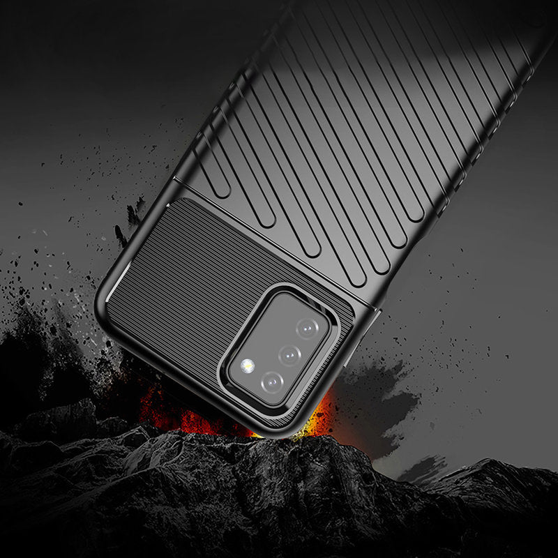 Thunder Case TPU dėklas Samsung Galaxy A03s – juodas -- Samsung Galaxy A03s