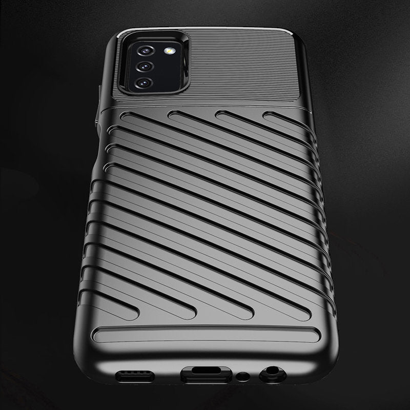 Thunder Case TPU dėklas Samsung Galaxy A03s – juodas -- Samsung Galaxy A03s