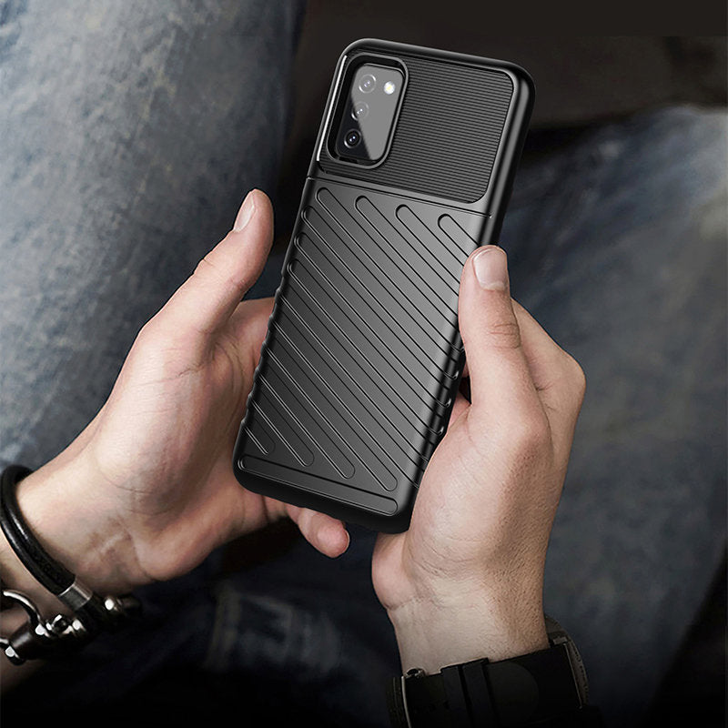 Thunder Case TPU dėklas Samsung Galaxy A03s – juodas -- Samsung Galaxy A03s