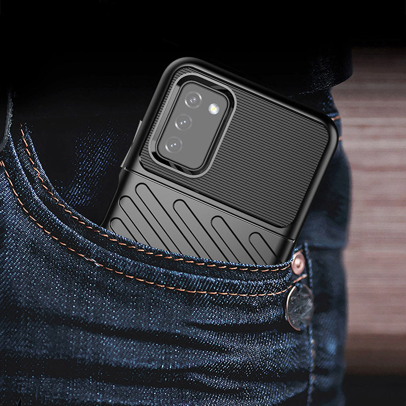 Thunder Case TPU dėklas Samsung Galaxy A03s – juodas -- Samsung Galaxy A03s