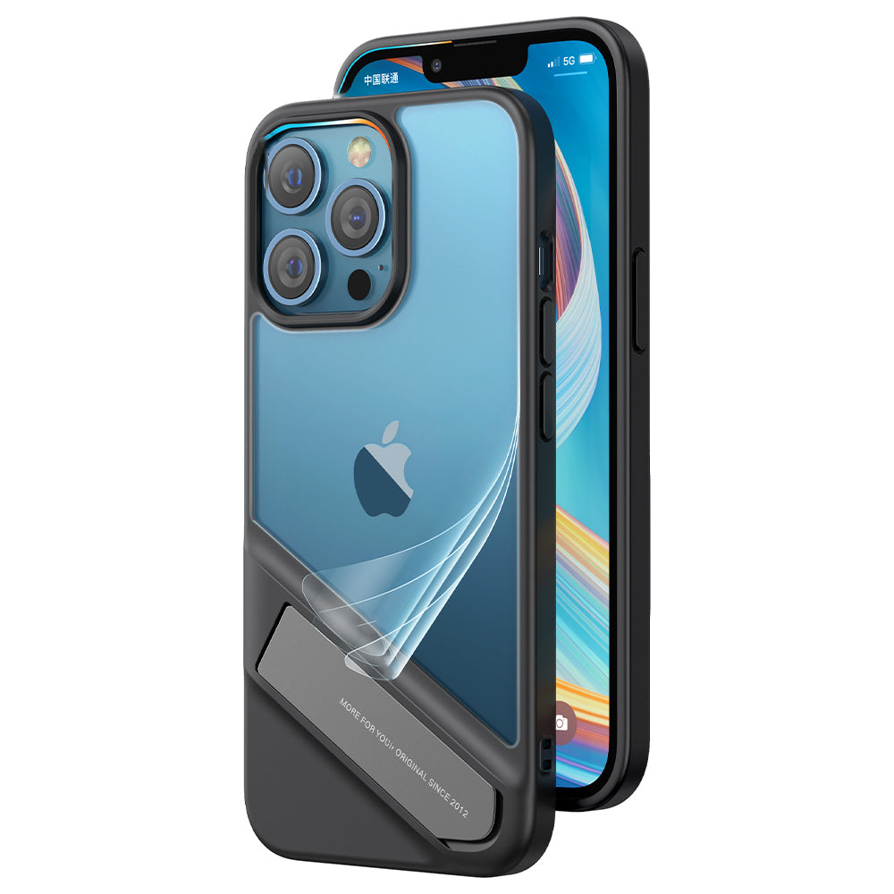 Ugreen Fusion Kickstand dėklas iPhone 13 Pro – juodas -- iPhone 13 Pro