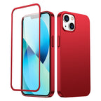 Joyroom 360° dėklas iPhone 13 su grūdintu stiklu – raudonas