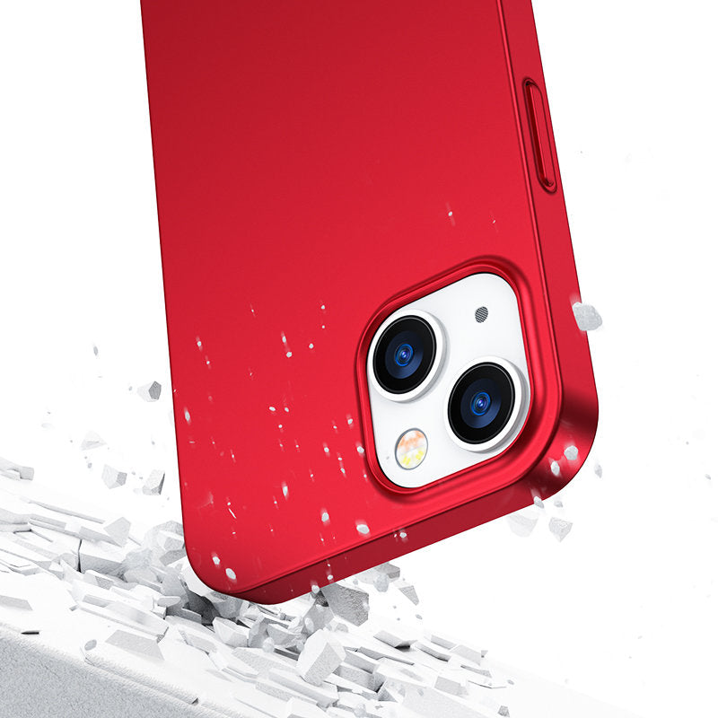 Joyroom 360° dėklas iPhone 13 su grūdintu stiklu – raudonas