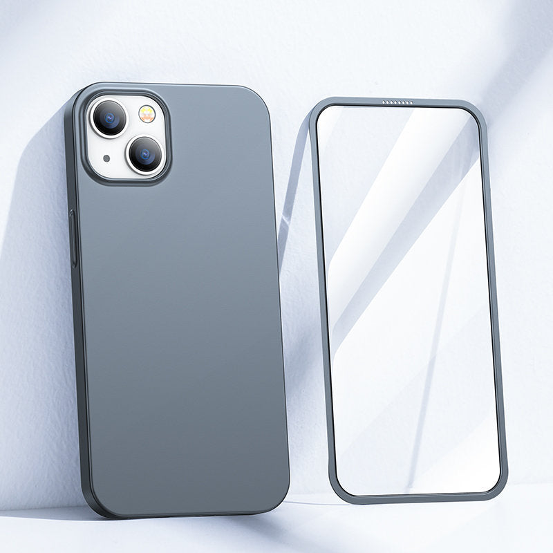 Joyroom 360° dėklas iPhone 13 su grūdintu stiklu – pilkas