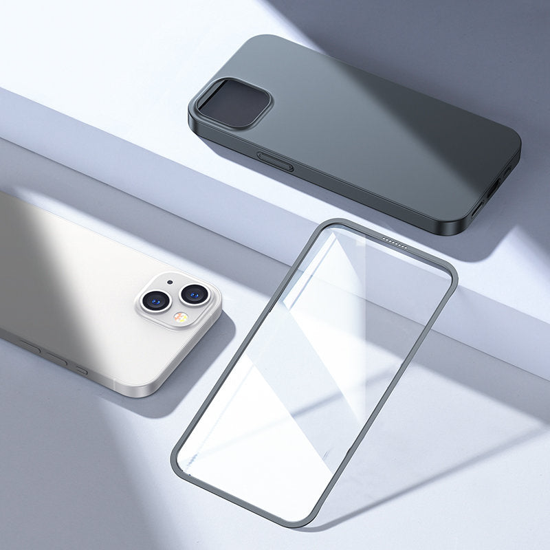 Joyroom 360° dėklas iPhone 13 su grūdintu stiklu – pilkas