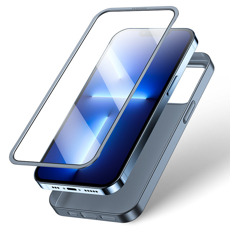 Joyroom 360° dėklas iPhone 13 Pro Max + grūdintas stiklas (pilkas)
