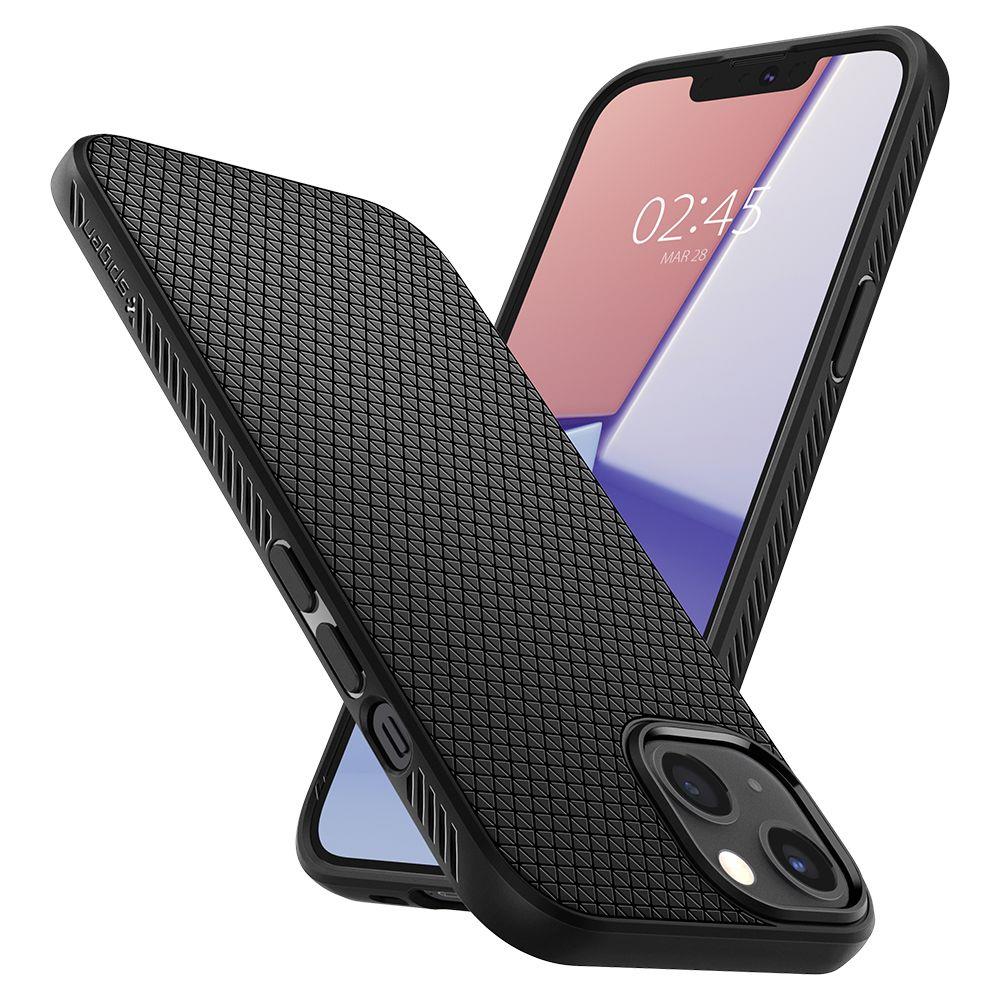 Spigen Liquid Air dėklas iPhone 13 mini – juodas