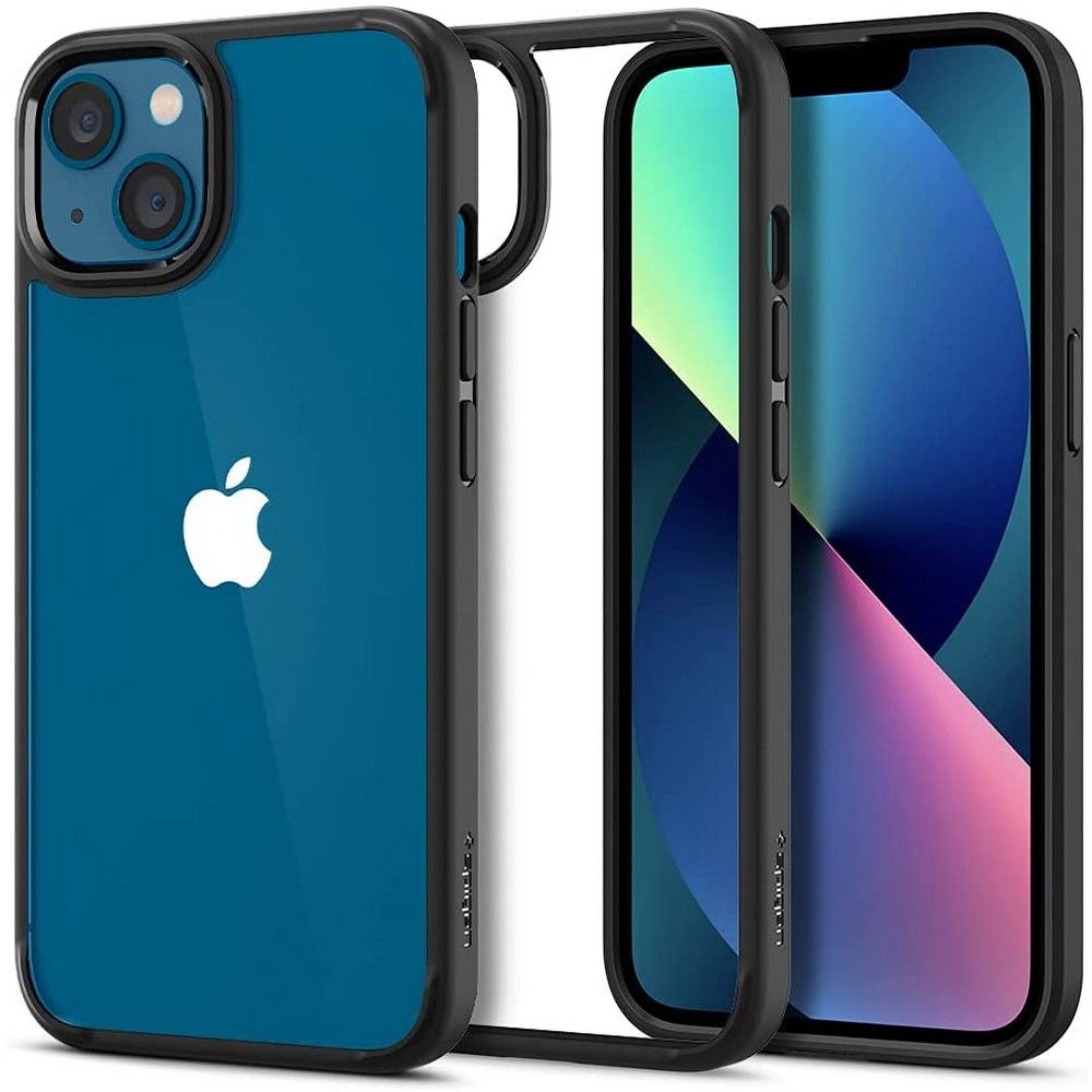 Spigen Ultra Hybrid dėklas iPhone 13 – matinės juodos