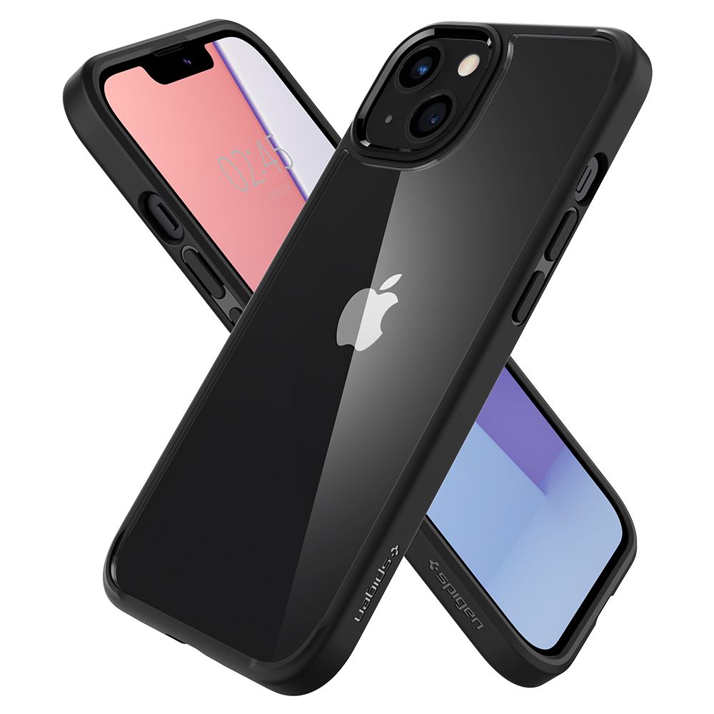 Spigen Ultra Hybrid dėklas iPhone 13 – matinės juodos