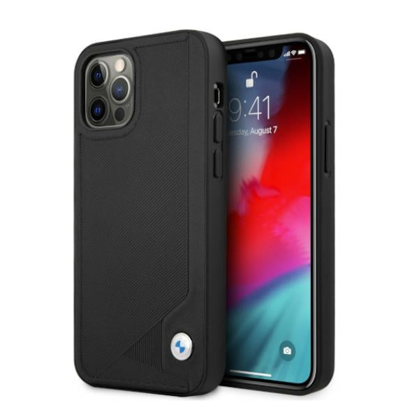 BMW odinis Deboss dėklas iPhone 12 Pro Max – juodas -- iPhone 12 Pro Max