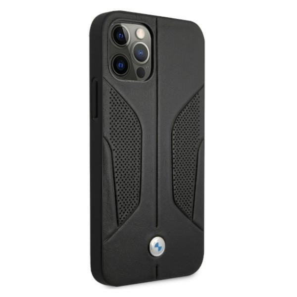BMW Perforated Sides odinis dėklas iPhone 12 Pro Max – juodas -- iPhone 12 Pro Max