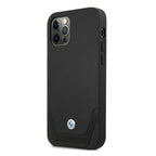 BMW perforuotas odinis dėklas iPhone 12 Pro Max – juodas -- iPhone 12 Pro Max