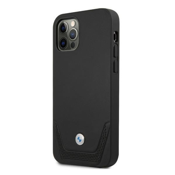BMW perforuotas odinis dėklas iPhone 12 Pro Max – juodas -- iPhone 12 Pro Max