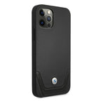 BMW perforuotas odinis dėklas iPhone 12 Pro Max – juodas -- iPhone 12 Pro Max
