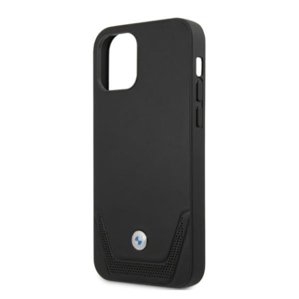 BMW perforuotas odinis dėklas iPhone 12 Pro Max – juodas -- iPhone 12 Pro Max