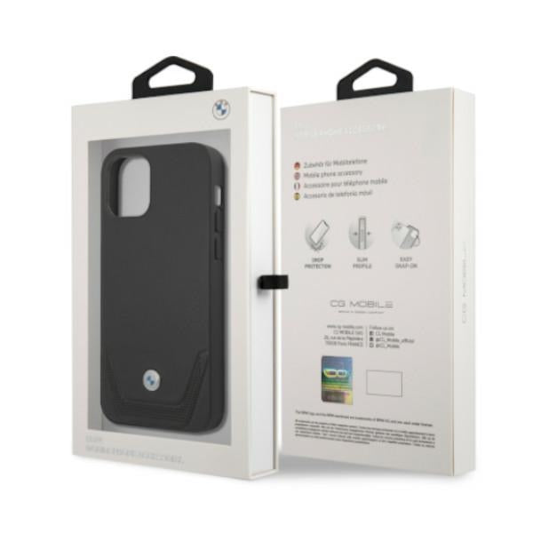 BMW perforuotas odinis dėklas iPhone 12 Pro Max – juodas -- iPhone 12 Pro Max