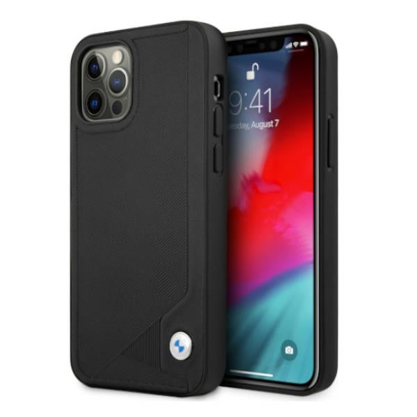 BMW Deboss odinis dėklas iPhone 12/12 Pro – juodas -- iPhone 12
