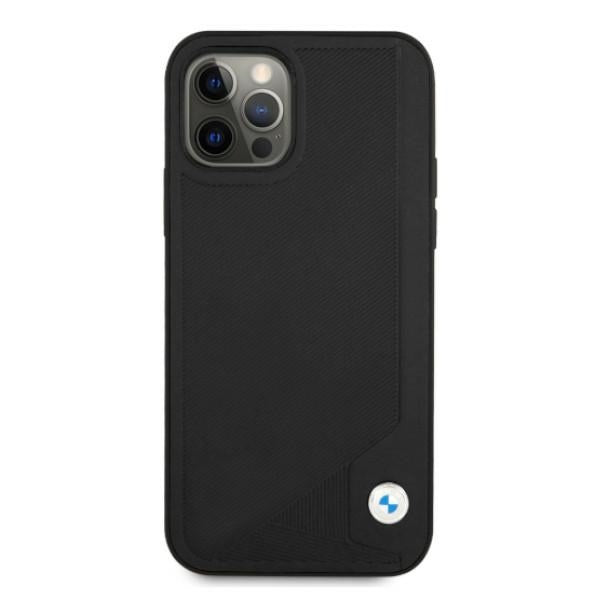 BMW Deboss odinis dėklas iPhone 12/12 Pro – juodas -- iPhone 12