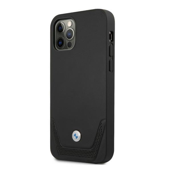 BMW odinis perforuotas dėklas iPhone 12/12 Pro – juodas -- iPhone 12