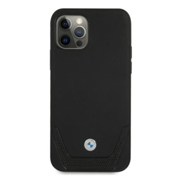 BMW odinis perforuotas dėklas iPhone 12/12 Pro – juodas -- iPhone 12