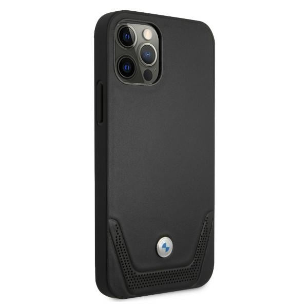 BMW odinis perforuotas dėklas iPhone 12/12 Pro – juodas -- iPhone 12